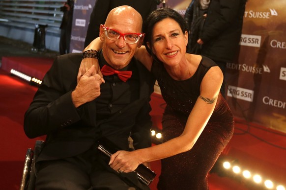 Heinz Frei mit seiner Frau Rita auf dem roten Teppich an den Credit Suisse Sports Awards am Sonntag, 15. Dezember 2013, in Zuerich. (PHOTOPRESS/Alexandra Wey)