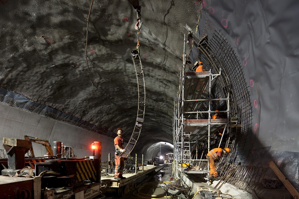 Bauarbeiten im Osttunnel.&nbsp;