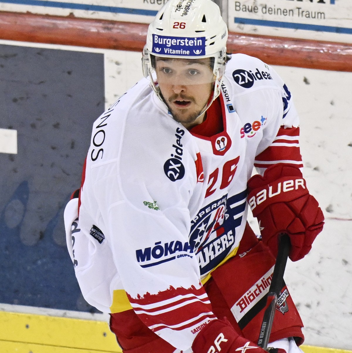 Rapperswils David Aebischer waehrend dem Qualifikations-Spiel der National League, zwischen den SCL Tigers und den SC Rapperswil-Jona Lakers am Dienstag, 14. Februar 2023, im Ilfisstadion in Langnau.  ...
