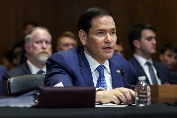 epa13014083 US Secretary of State Marco Rubio testifies before the Senate Committee on Appropriations, Subcommittee on State, Foreign Operations, and Related Programs on the fiscal year 2027 Departmen ...