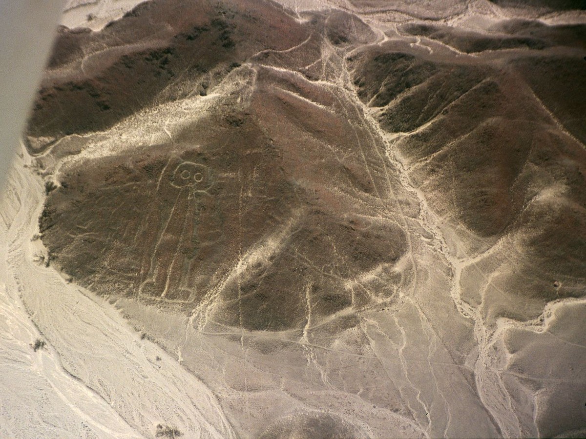Nazca-Linien, Scharrbilder, Geoglyphen. "Astronaut".