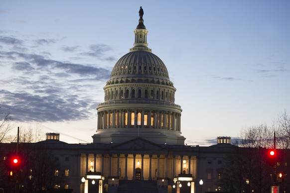 epa07276353 The East Front of the the US Capitol Building at sunset in Washington, DC, USA, 11 January 2019. The ongoing partial shutdown of the US federal government is on track to become the longest ...