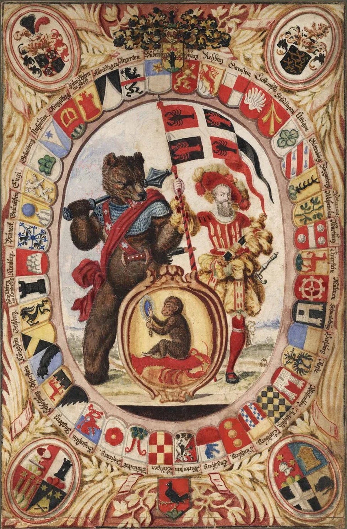 Emblem des Äusseren Standes aus Bern, entstanden in den 1680er-Jahren.
https://katalog.burgerbib.ch/detail.aspx?ID=176067