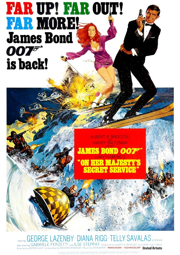 On Her Majesty&#039;s Secret Service james bond 007 george lazenby diane rigg telly salvalas schilthorn schweiz https://www.imdb.com/title/tt0064757/