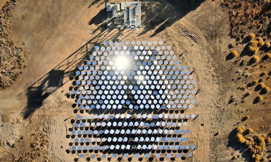 Die Solarenergieanlage von Heliogen in Lancaster, Kalifornien.