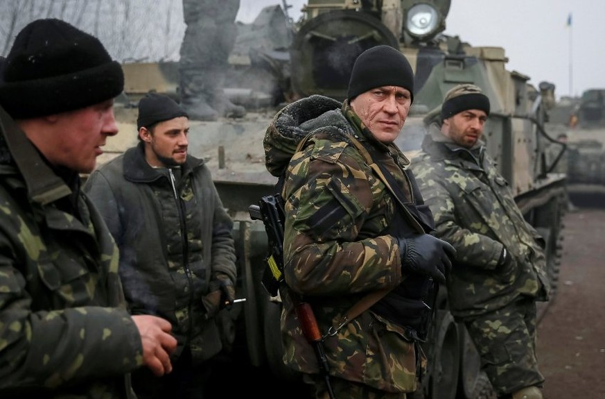 Ukrainische Soldaten im Osten des Landes: Beschuss aus Russland?