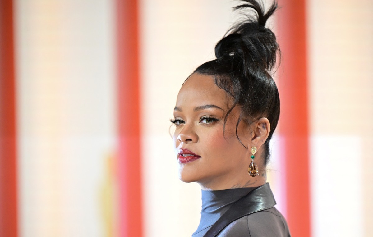 (FILES) Barbadian singer and actress Rihanna attends the 95th Annual Academy Awards at the Dolby Theatre in Hollywood, California on March 12, 2023. Pop superstar Rihanna's Los Angeles home was h ...