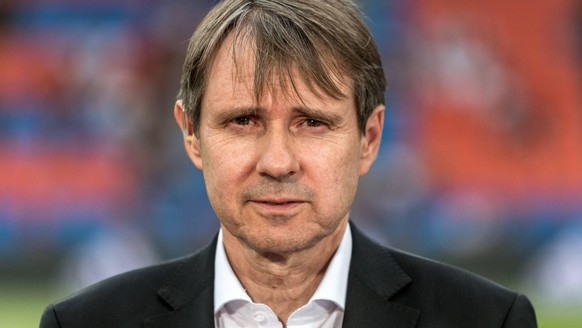 Fussball Champions League - Zweite Qualifikationsrunde - 18/19 - FC Basel 1893 - FC PAOK Saloniki - 01-08-2018 Bernhard Burgener (FCB Praesident), beim Champions League - Qualifikationsrunde 2 Spiel z ...