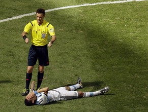 Die Oberschenkelverletzung zog sich Angel Di Maria im Viertelfinale gegen Belgien zu.