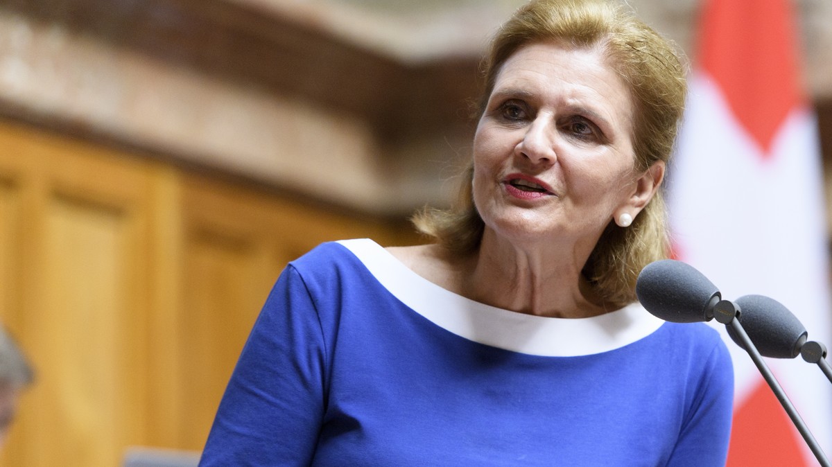Doris Fiala, FDP-ZH, spricht waehrend der Debatte ueber die Volksinitiative "Schweizer Recht statt fremde Richter" (Selbstbestimmungsinitiative), an der Sommersession der Eidgenoessischen Ra ...