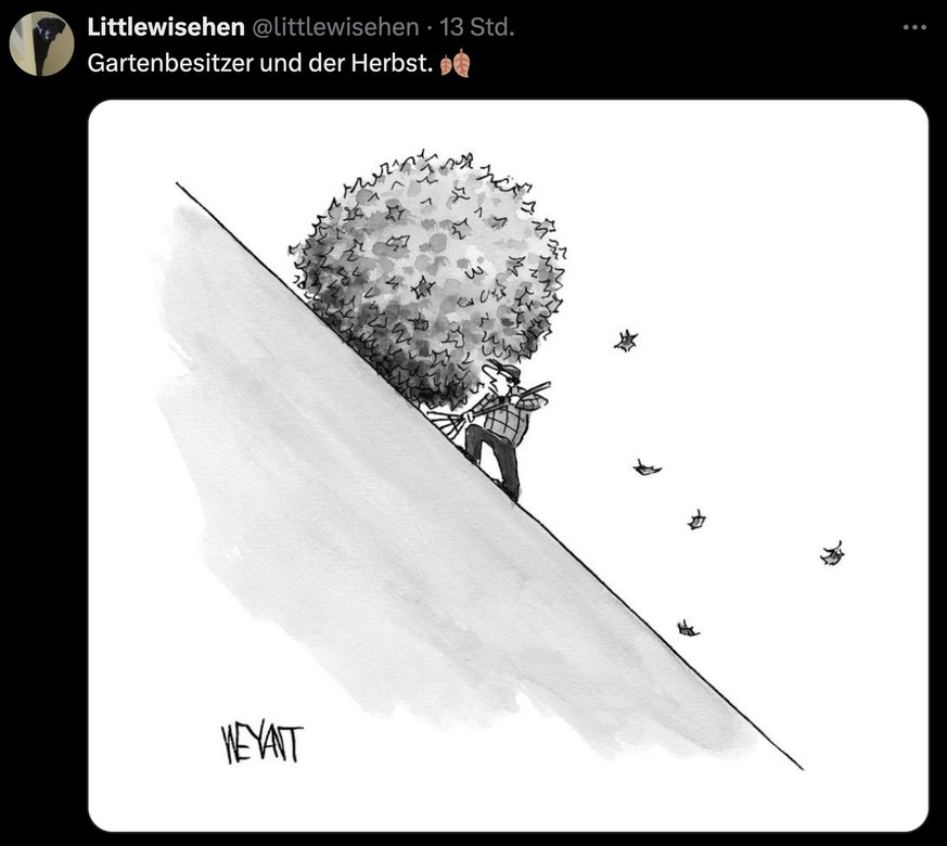 Karikatur zum Herbst
