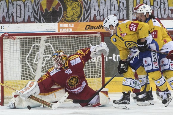 Langnau-Goalie&nbsp;Damiano Ciaccio kommt gegen Davos zu seinem ersten Shutout der Saison.