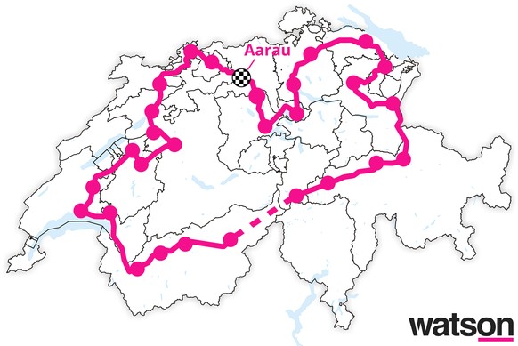 Ihre letzte Etappe führte sie von Boniswil nach Aarau.