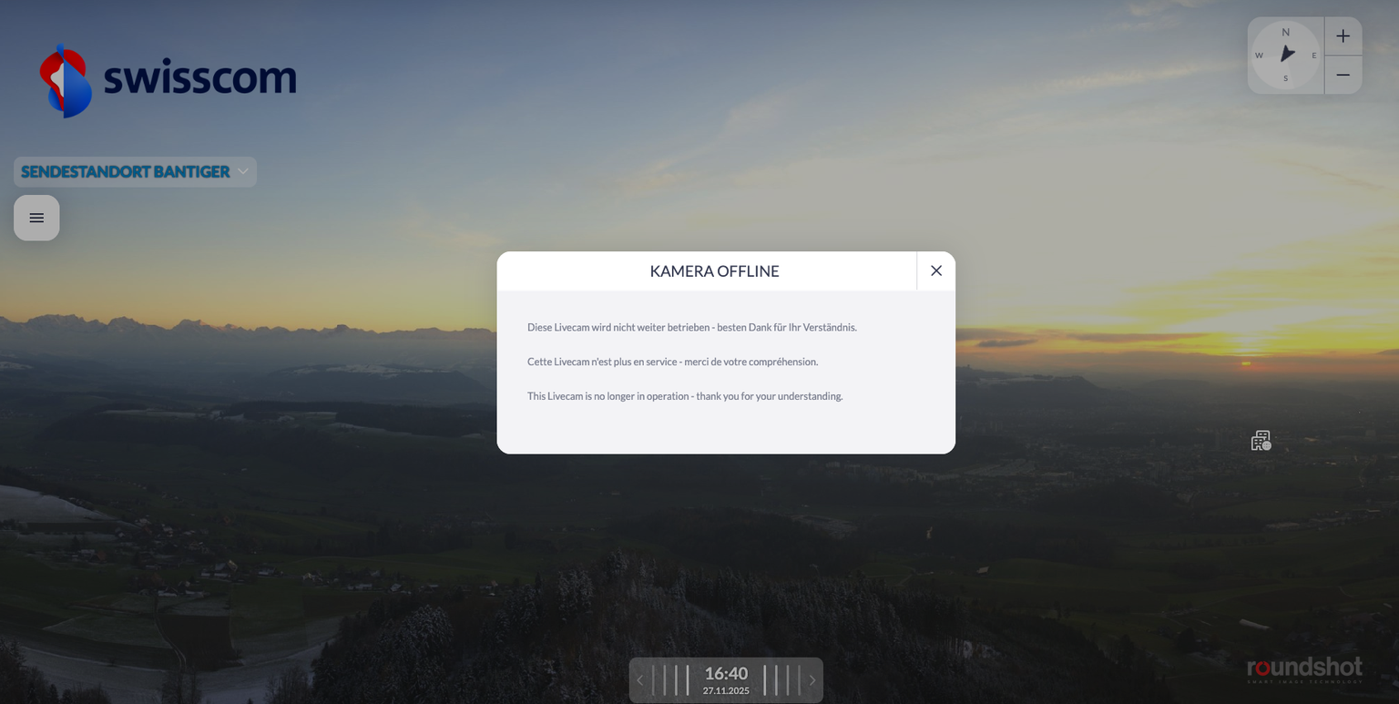 Bantiger Webcam Swisscom