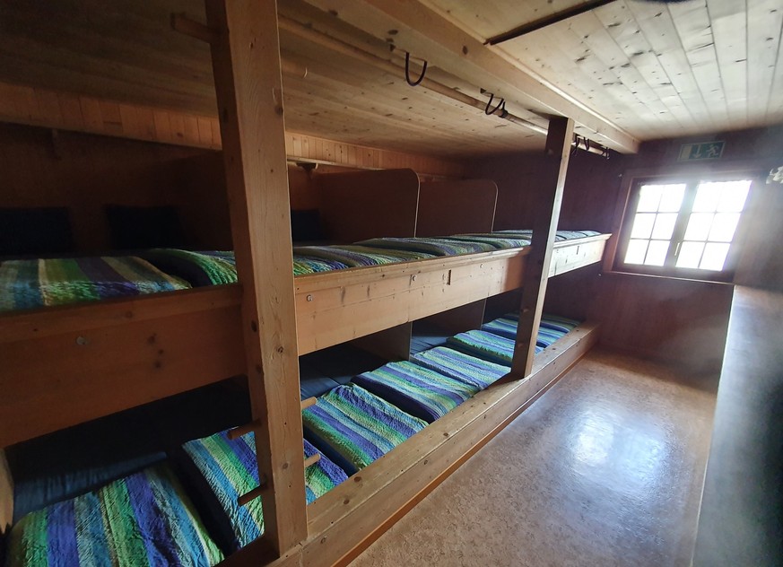 Die Massenlager in der Blüemlisalphütte von Jürg und Marlies Martig.
