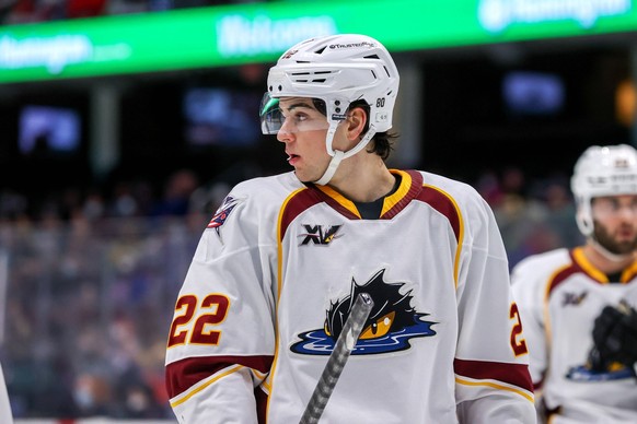 CLEVELAND, OH - JANUARY 29: Cleveland Monsters defenceman Tim Berni 22 on the ice during the third period of the of the American Hockey League game between the Wilkes-Barre/Scranton Penguins and Cleve ...