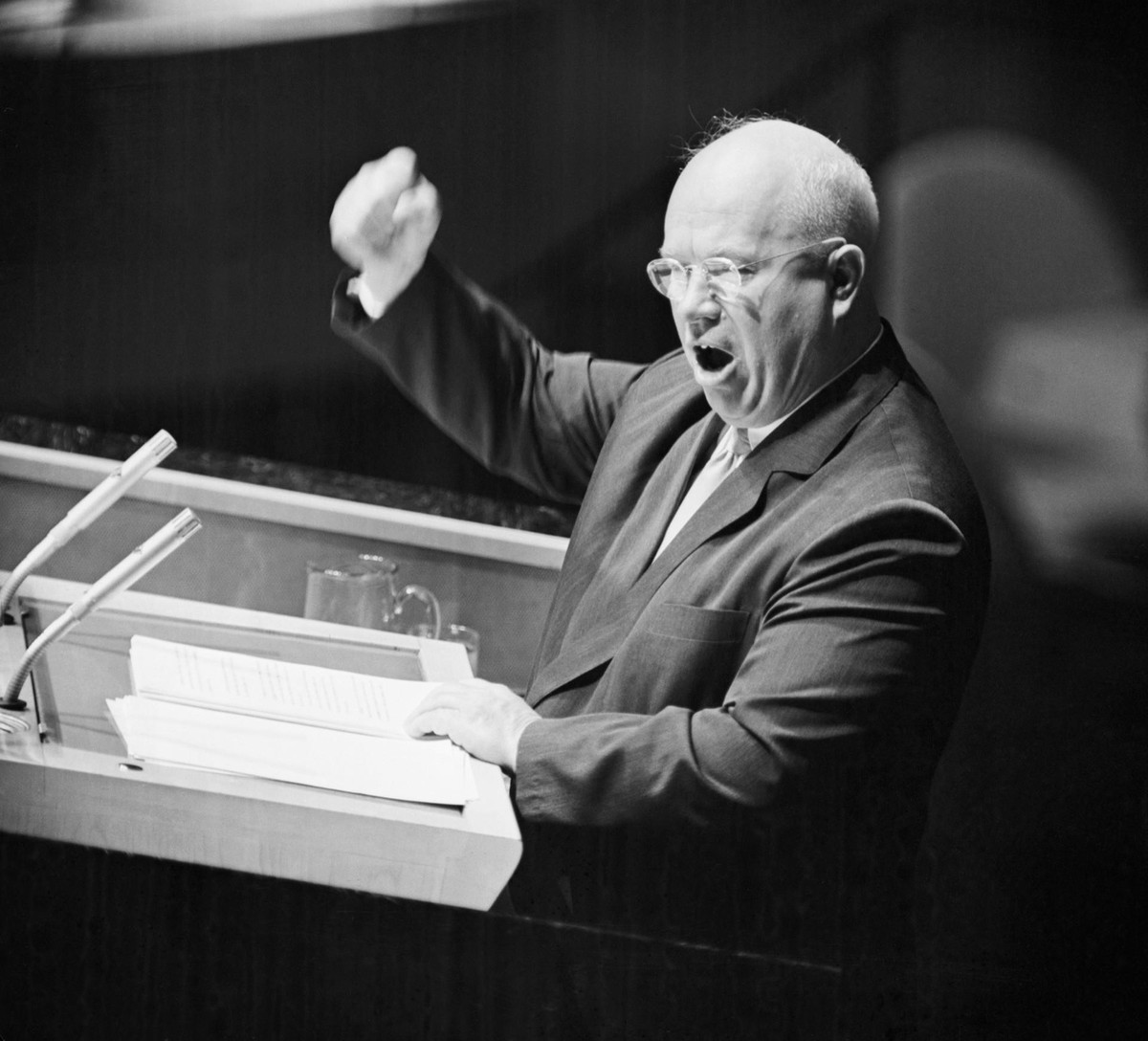 Le fameux discours de Nikita Khrouchtchev à l'ONU à New York, le 12 octobre 1960