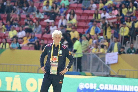 RECORD DATE NOT STATED Friendly match of the Brazilian women s soccer team Brazil x Chile Brasilia DF, 07/02/2023 - FOOTBALL/SELECAO/WOMEN - Tecnica Pia Sundhage of the Brazilian national team, Nation ...