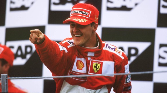 Indianapolis, Indiana, USA. 22-24 September 2000. Michael Schumacher (Ferrari) 1st position on the podium. Ref-2k USA A40. World Copyright - Coates/LAT Photographic PUBLICATIONxINxGERxSUIxAUTxHUNxONLY ...