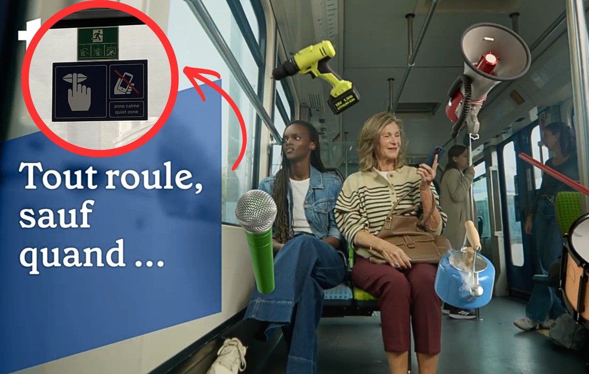 Les transports publics lausannois lancent une campagne de sensibilisation contre le bruit des téléphones dans le bus.