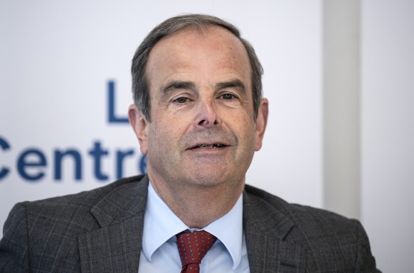 Parteipraesident Gerhard Pfister, Mitte-ZG, spricht am Dreikoenigsgespraech, am Montag, 6. Januar 2025, in Bern. (KEYSTONE/Peter Schneider)