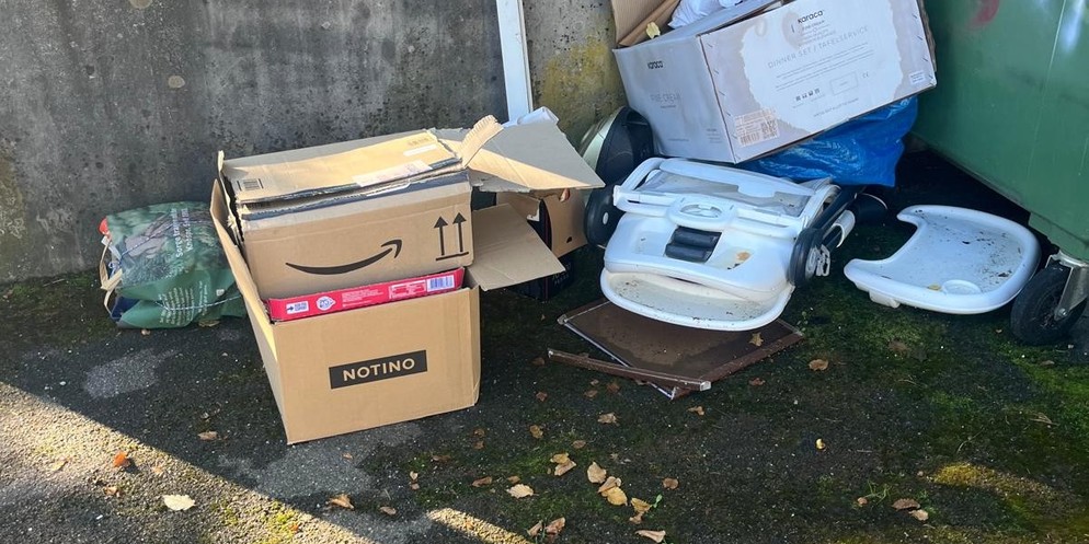 So nicht: Illegal entsorgter Abfall in Leimbach