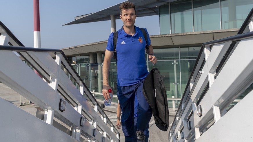 Basel&#039;s head coach Raphael Wicky upon his departure the day before the UEFA Champions League second qualifying round first leg match between Greece&#039;s PAOK FC and Switzerland&#039;s FC Basel  ...