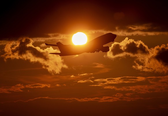 A Boeing 747 takes off at the airport in Frankfurt, Germany, Monday, May 4, 2020. Due to the coronavirus more than 90 percent of all flights had to be canceled.(AP Photo/Michael Probst)