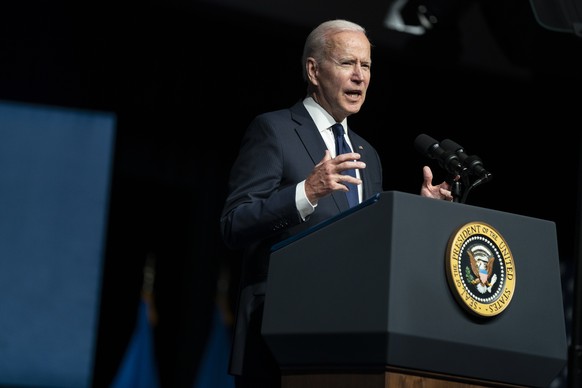 President Joe Biden speaks as he commemorates the 100th anniversary of the Tulsa race massacre, at the Greenwood Cultural Center, Tuesday, June 1, 2021, in Tulsa, Okla. (AP Photo/Evan Vucci)
Joe Biden