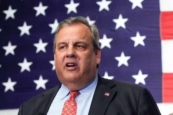 FILE - Republican presidential candidate former New Jersey Gov. Chris Christie speaks during a gathering, June 6, 2023, in Manchester, N.H. (AP Photo/Charles Krupa, File)
Chris Christie