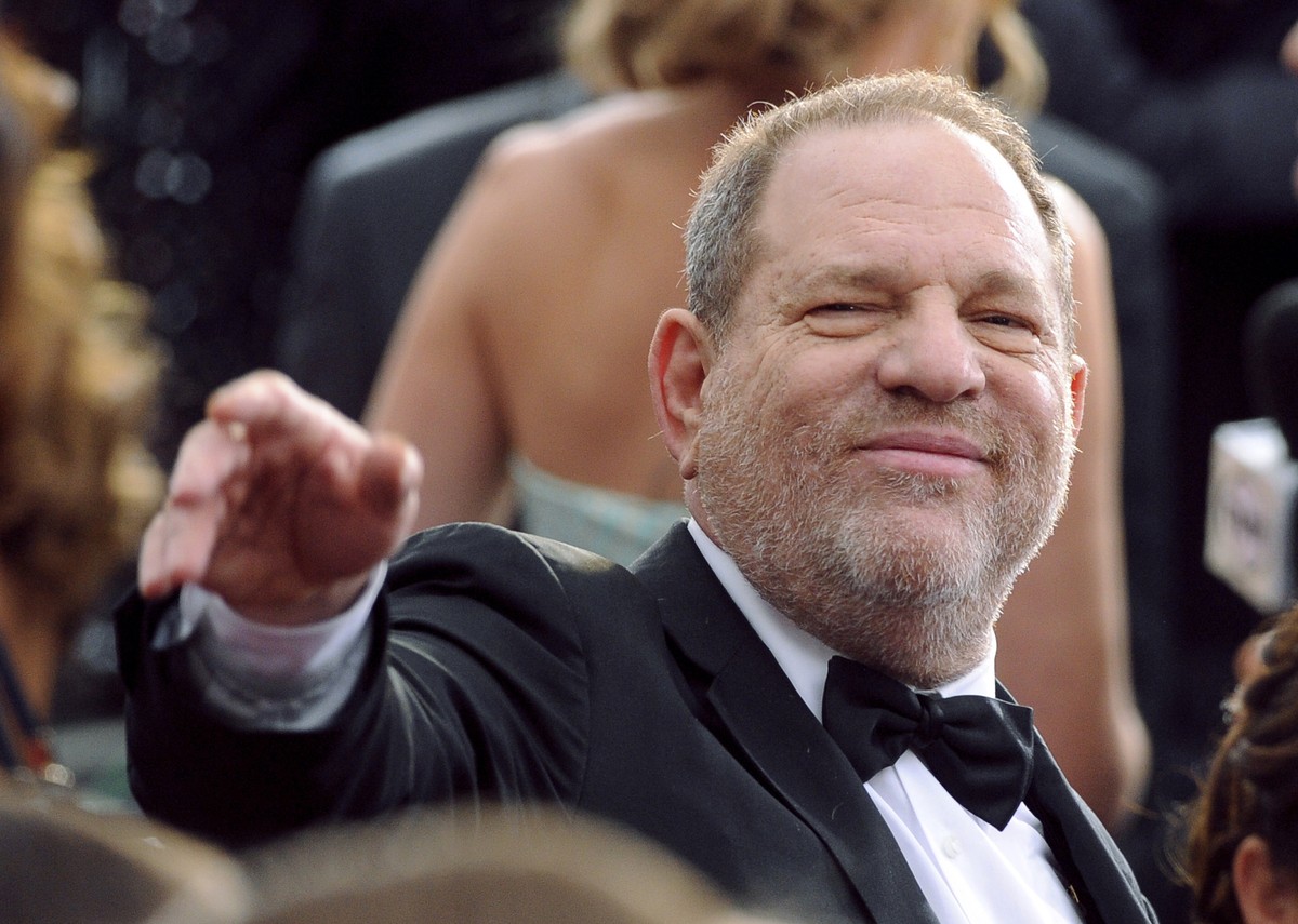 FILE - Media mogul Harvey Weinstein arrives at the Oscars at the Dolby Theatre in Los Angeles, Feb. 22, 2015. Five years after women's stories about him made the #MeToo movement explode, Weinstei ...
