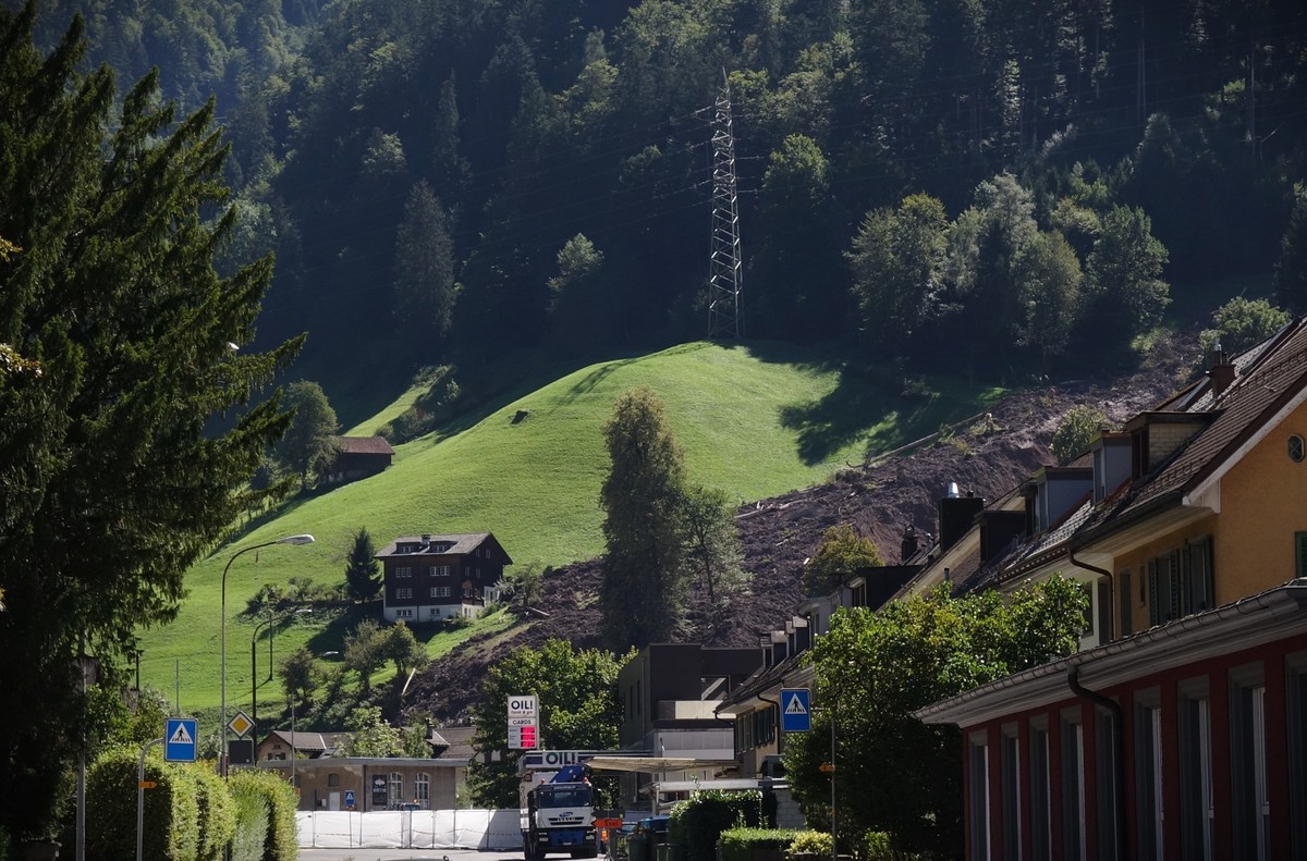 Bilder vom Erdrutsch in Schwanden (GL) vom 04.09.2023. Interview mit Geologe Mark Feldmann
