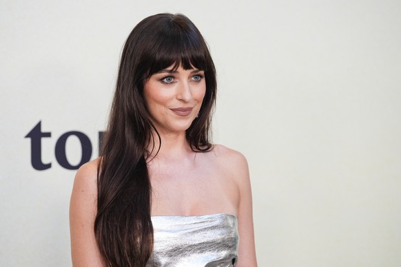 Dakota Johnson arrives at the premiere of &quot;Splitsville&quot; on Tuesday, Aug. 19, 2025, at AMC The Grove 14 in Los Angeles. (AP Photo/Chris Pizzello)
Dakota Johnson