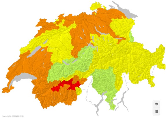 Waldbrandgefahr 7. Juli 2025 neu