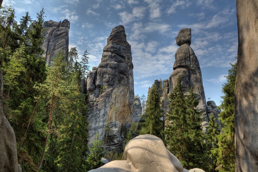 Weckelsdorfer Felsen Teplice Czech Republic The Adršpašsko-Teplické skály (German Adersbach-Weckelsdorfer Felsen) is a group of sandstone rocks.  It is located near Adršpach (Adersbach) and ...