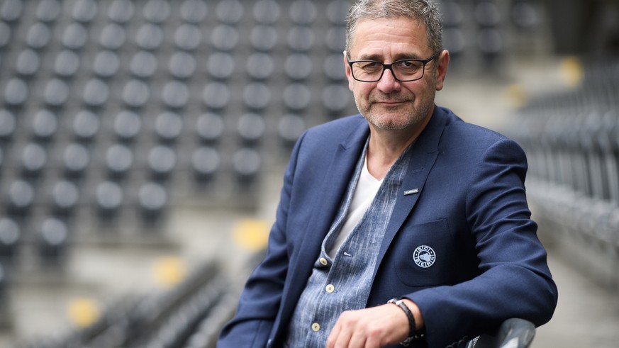 Portrait vom CEO des SC Bern, Marc Luethi, am Montag, 13. August 2018, in der PostFinance Arena in Bern. (KEYSTONE/Anthony Anex)