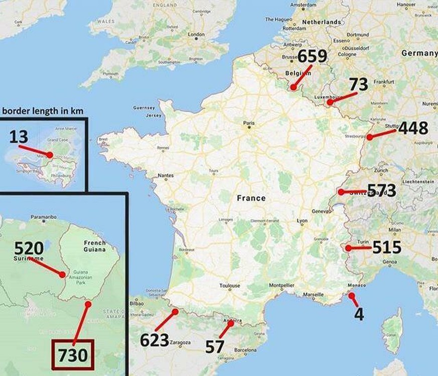 Frankreich Grenzen Brasilien