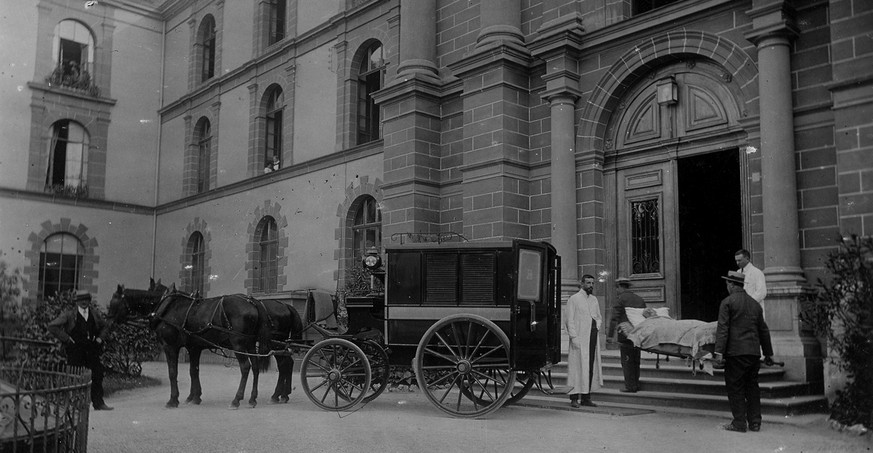Das Genfer Kantonsspital 1918.