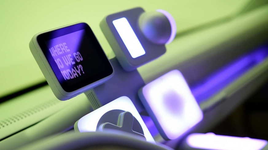Eine Spielerei für die Automesse: Kacheln statt Touchscreen.