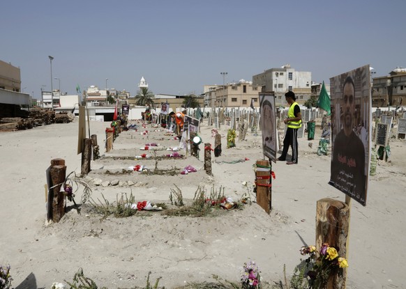 Ein Friedhof in der Stadt Qudeeh.