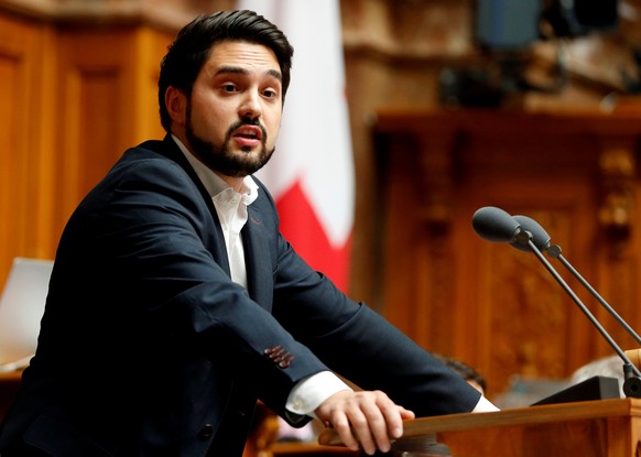 Swiss Social Democratic Party (SPS) vice president Cedric Wermuth speaks during the lower house parliament session in Bern, Switzerland September 21, 2016. REUTERS/Ruben Sprich