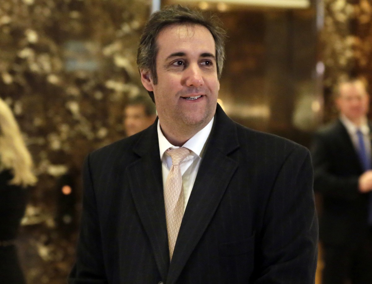 FILE - In this Dec. 16, 2016, file photo, Michael Cohen, an attorney for Donald Trump, arrives in Trump Tower in New York. Stormy Daniels, the porn star whom President Donald Trump's personal att ...