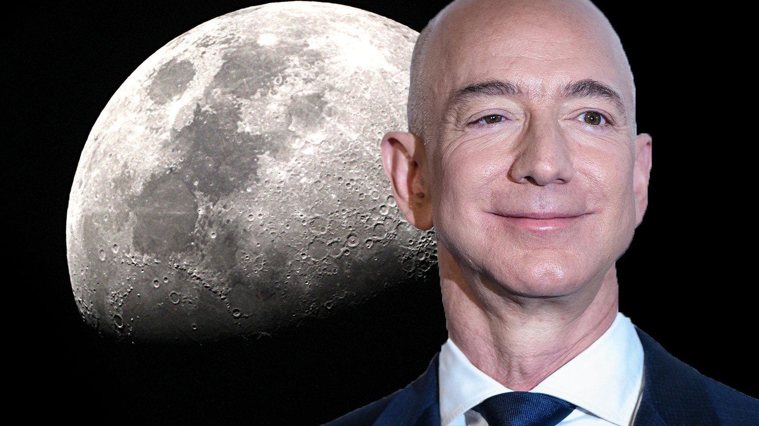 Jeff Bezos auf dem Mond Teaserbild