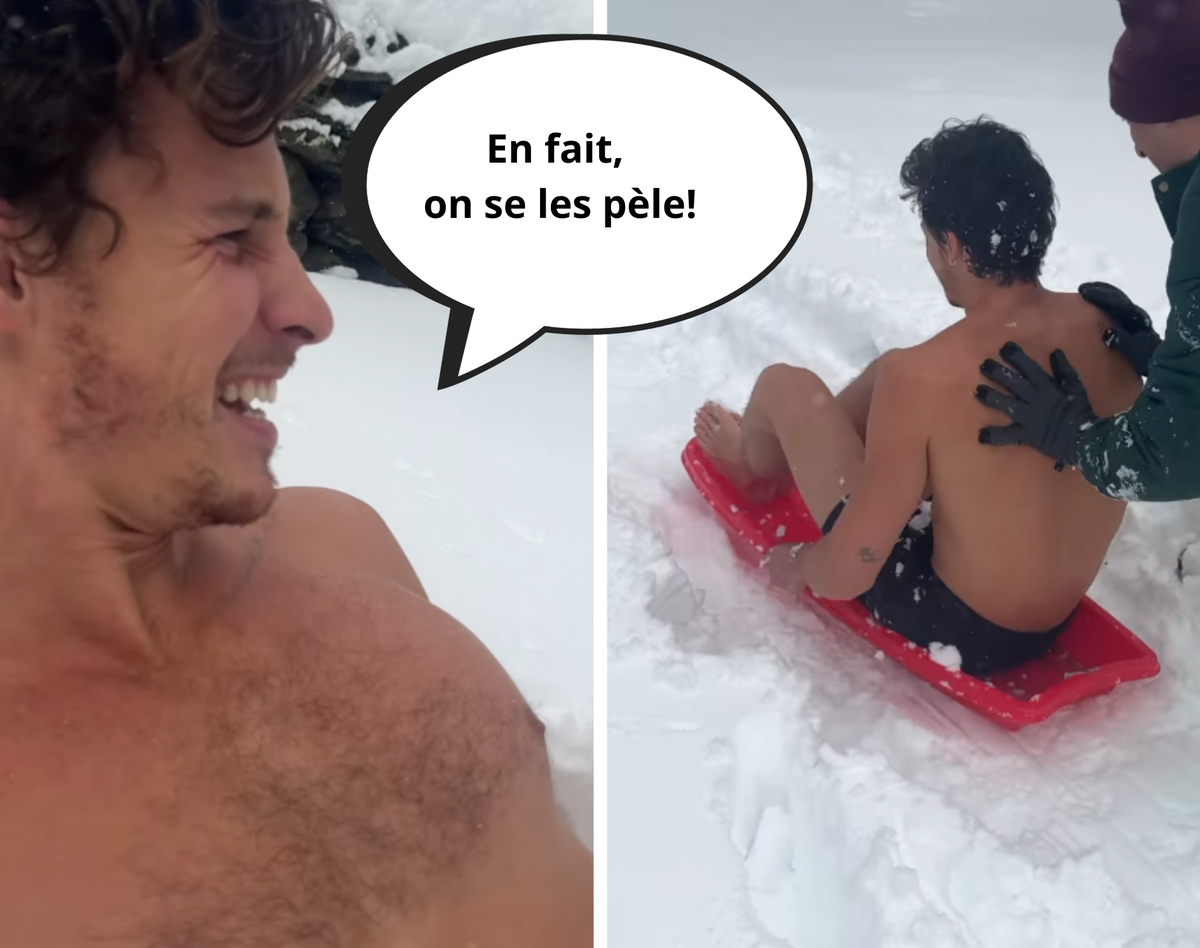 Shawn Mendes saute à moitié nu dans la neige
