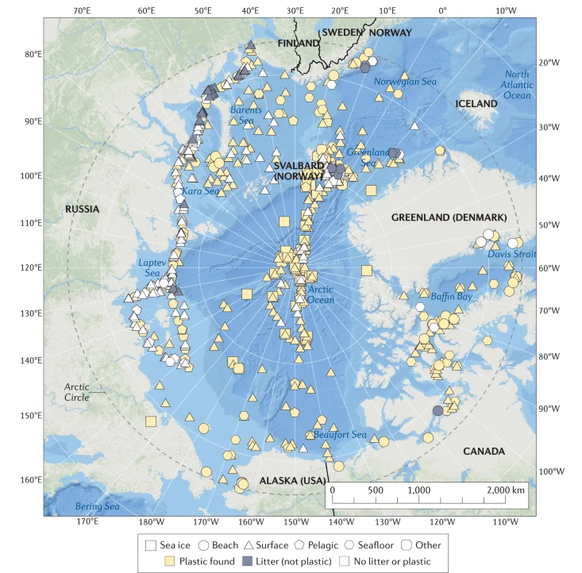 Arktis ähnlich mit Plastik vermüllt wie dicht besiedelte Regionen