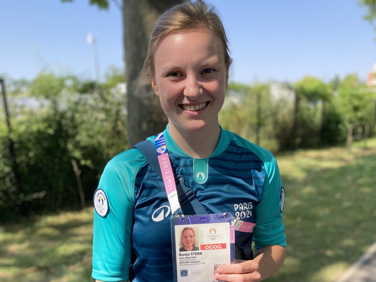 Ronja Stern – die einstige Spitzen-Badmintonspielerin ist in Paris als freiwillige Helferin mit dabei.