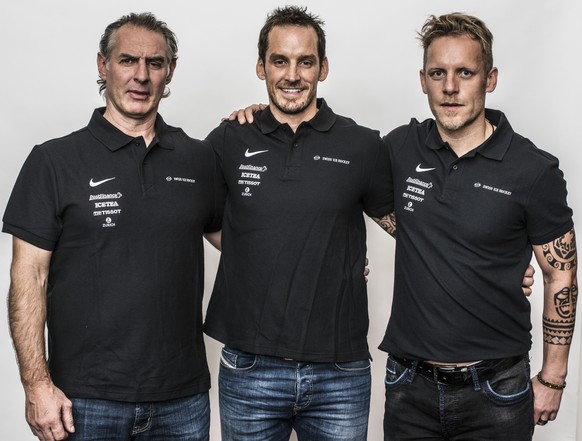 Das ehemalige Trainer-Trio: Felix Hollenstein, Patrick Fischer und Reto von Arx (v.l.).