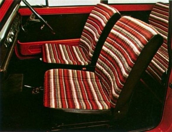 1975 Hillman Imp Caledonian
Seat covers 
https://www.imps4ever.info/family/caledon.html
