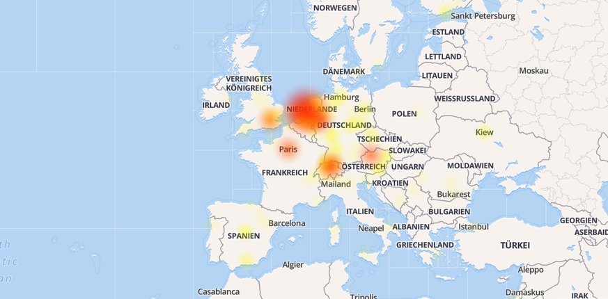 In mehreren Ländern Europas war WhatsApp offline.