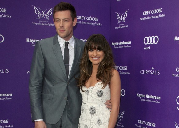 LOS ANGELES - JUN 8: Cory Monteith, Lea Michele arrives at the 12th Annual Chrysalis Butterfly Ball at the Private Residence on June 8, 2013 in Los Angeles, CA model released